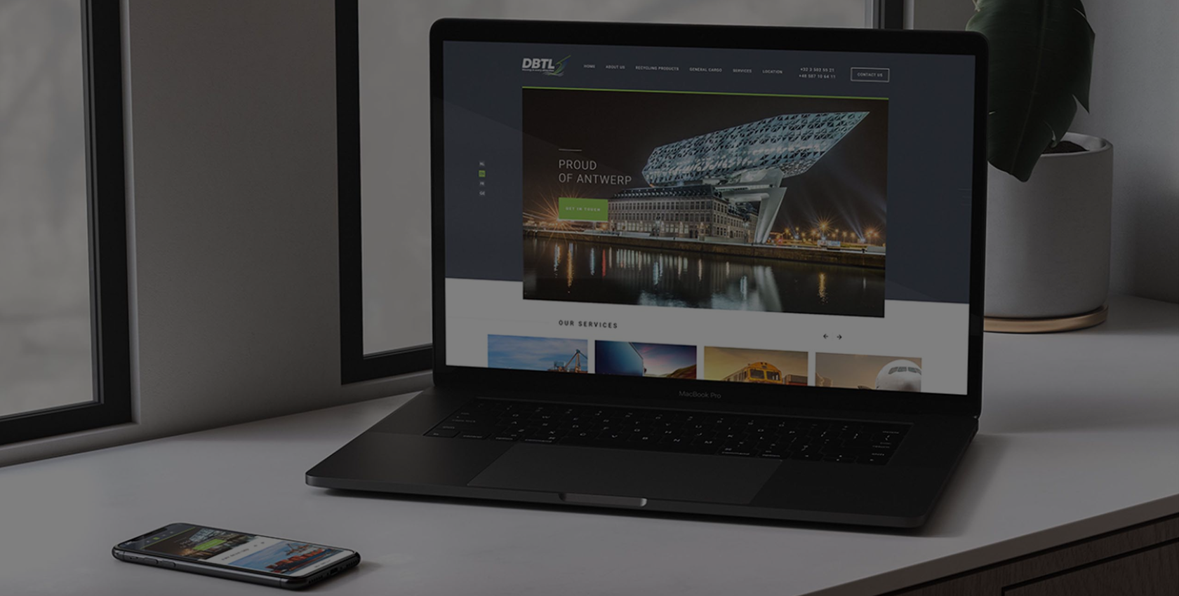 website gemaakt voor dbtl in html & CSS